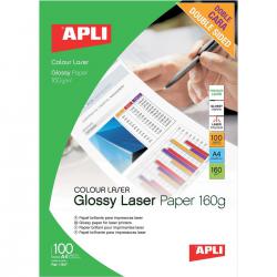 Cheap Stationery Supply of Apli Laser Paper Glossy Double-sided 160gsm A4 11817 100 Sheets 263570 Office Statationery