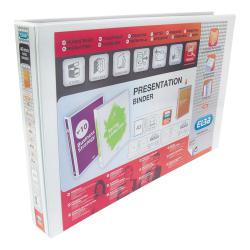 Cheap Stationery Supply of Elba Panorama Presentation Ring Binder PP 4 D-Ring 30mm Capacity A3 White 100082424 Pack of 2 273474 Office Statationery