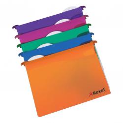 Cheap Stationery Supply of Rexel Multifile Extra Suspension File Polypropylene 30mm Wide-base A4 Assorted 2102573 Pack of 10 274408 Office Statationery