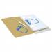 The photograph shows a 100-pack of Arnos Filing Accessories File Fastener Self Adhesive, in a 3-part configuration with a combination of blue and white colors. The fasteners appear to be sturdy and secure, designed to keep important documents organized and in place.