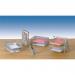 The photo features a set of 5 Star letter trays with a sleek silver mesh design. These scratch-resistant trays can be stacked and loaded from the front, accommodating foolscap sized documents in portrait orientation.