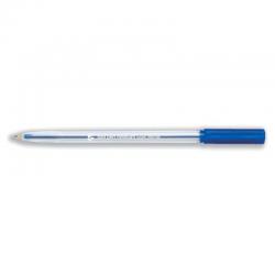 Cheap Stationery Supply of 5 Star Office Ball Pen Clear Barrel Medium 1.0mm Tip 0.7mm Line Blue Pack of 50 295195 Office Statationery