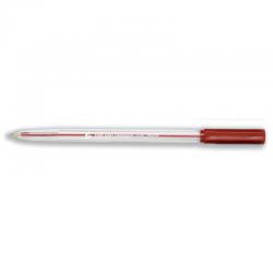 Cheap Stationery Supply of 5 Star Office Ball Pen Clear Barrel Medium 1.0mm Tip 0.7mm Line Red Pack of 50 295209 Office Statationery