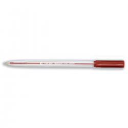 Cheap Stationery Supply of 5 Star Office Ball Pen Clear Barrel Medium 1.0mm Tip 0.7mm Line Red Pack of 50 295209 Office Statationery