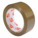 The packaging tape is a thick, durable polypropylene material measuring 38mm x 66m in a warm buff color. Each pack comes with 6 rolls, each adorned with a bold 5 Star logo. The tape is perfect for office use and provides a strong, secure seal for all your packing needs.