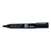 The image displays a pack of 12 5 Star Permanent Markers with a chisel tip that produces a 1-4mm line. These markers are xylene and toluene-free, ensuring a smear-proof and long-lasting result. The color of the markers is black, making them perfect for various writing and labeling tasks.