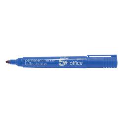 Cheap Stationery Supply of 5 Star Office Permanent Marker Xylene/Toluene-free Smear proof Bullet Tip 2mm Line Blue Pack of 12 296085 Office Statationery