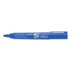 Cheap Stationery Supply of 5 Star Office Permanent Marker Xylene/Toluene-free Smear proof Bullet Tip 2mm Line Blue Pack of 12 296085 Office Statationery