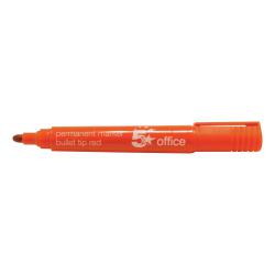 Cheap Stationery Supply of 5 Star Office Permanent Marker Xylene/Toluene-free Smear proof Bullet Tip 2mm Line Red Pack of 12 296093 Office Statationery