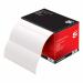 The picture shows a roll of 5 Star Address Labels, 89x36mm in size, with 250 labels on a continuous roll. The labels are neatly stacked and ready to be peeled off for use. The background is a simple white, allowing the bold and legible text of the labels to stand out. The design is simple and professional, making it suitable for various office and personal use.