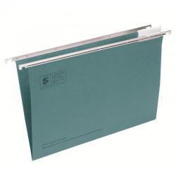 Cheap Stationery Supply of 5 Star Office Suspension File with Tabs and Inserts Manilla 15mm V-base 180gsm Foolscap Green Pack of 50 296913 Office Statationery