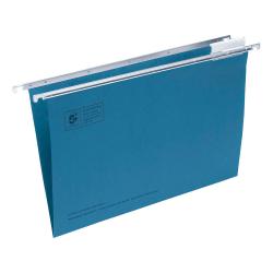 Cheap Stationery Supply of 5 Star Office Suspension File with Tabs and Inserts Manilla 15mm V-base 180gsm Foolscap Blue Pack of 50 29693X Office Statationery