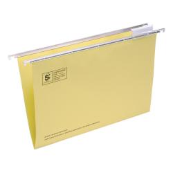 Cheap Stationery Supply of 5 Star Office Suspension File with Tabs and Inserts Manilla 15mm V-base 180gsm Foolscap Yellow Pack of 50 296948 Office Statationery