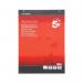 The image shows a pack of 5 flipchart pads from the 5 Star Office brand. Each pad is A1 size and has 40 sheets of plain paper. The pads have perforated edges and 2 holes for easy tearing and placement on a flipchart stand. The paper is made from FSC-certified 70gsm material.