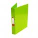 This photo features a pack of 10 green A4 5 Star Office 2 O-Ring Binders. They are 5-star rated and have a durable, high-quality construction. The binders are designed with 2 rings and can hold a large amount of A4 documents securely. Perfect for organizing and storing important papers.