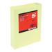 This photograph captures a package of 500 sheets of light yellow 80gsm A4 coloured copier paper. The ream-wrapped paper is from 5 Star Office and is perfect for multifunctional use. The vibrant yellow shade is sure to make any document stand out.