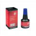 The photo shows a blue Spicers Stamp Pad from 5 Star Office, containing 28ml of endorsing ink. The pad appears to be open with a stamp impression visible on the surface. The branding and product information can be seen on the packaging surrounding the pad.