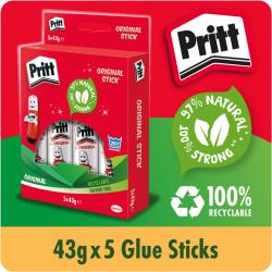 Cheap Stationery Supply of Pritt Stick Glue Solid Washable Non-toxic Large 43g 1456072 Pack of 5 306184 Office Statationery