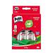 The photograph captures a pack of five Henkel Glues & Adhesives Pritt Sticks, each weighing 43g. The sticks are neatly arranged in the packaging, with vibrant colors and clear labeling. The design on the packaging features the recognizable Pritt Stick logo, along with the Henkel brand name. The sticks themselves are smooth and cylindrical, with a small cap on one end. The background of the photograph appears to be a solid, bright color, making the product stand out even more. Overall, the photograph exudes a sense of efficiency and reliability, making it a trustworthy choice for any adhesive needs.
