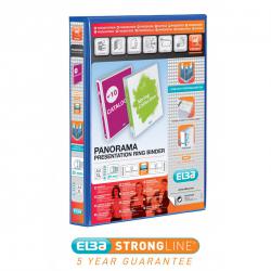 Cheap Stationery Supply of Elba Panorama Presentation Ring Binder PP 4 D-Ring 25mm Capacity A4 Blue 400008415 Pack of 6 310442 Office Statationery