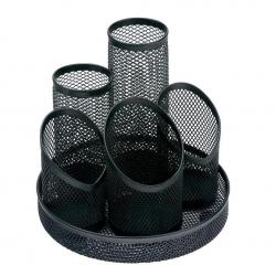 Cheap Stationery Supply of 5 Star Office Desk Tidy Wire Mesh Scratch Resistant Non-Marking Base 5 Compartment DiaxH: 160x140mm Black 319612 Office Statationery