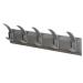 Acorn Hat and Coat Wall Rack with Concealed Fixings 5 Hooks 600x50x120mm Graphite Ref 319875 319875