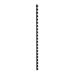 A pack of 100 black plastic binding combs designed for A4 sheets, with a thickness of 8mm and 21 rings. It can bind up to 45 sheets of paper and is perfect for organizing documents or presentations. The combs are strong and durable, with a smooth and sleek finish.