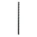 The picture shows a pack of 100 black plastic binding combs, with a 21 ring design and a 12mm size, capable of binding up to 95 sheets of A4 paper. They are from the brand Spicers and are labeled as 5 Star Office Binding Combs.