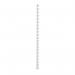 The image of Spicers Binding Combs 5 Star Office Binding Combs Plastic 21 Ring 95 Sheets A4 12Mm White [Pack 100] 330771 shows a stack of white plastic binding combs with 21 rings that can hold up to 95 sheets of A4 paper. Each comb is 12mm in size. The combs are neatly packaged in a pack of 100 and have the brand name and product information printed on the packaging.