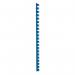 The picture shows a blue plastic binding comb with 21 rings, designed to bind up to 95 sheets of A4 paper. The pack contains 100 combs, each measuring 12mm in diameter, from the 5 Star Office range of Spicers Binding Combs.