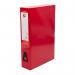 The image shows 5 red box files with the brand name 5 Star Office printed on the side. Each file has a label holder on the front and is filled with documents. The files are placed neatly on top of each other in a pack of 5. All the box files have 5 star ratings labeled on them.