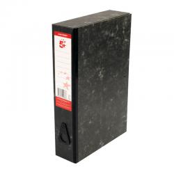 Cheap Stationery Supply of 5 Star Office Box File 75mm Spine Lock Spring Foolscap Marbled 333301 Office Statationery