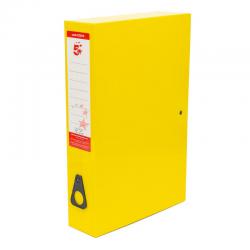 Cheap Stationery Supply of 5 Star Office Box File 75mm Spine Lock Spring Foolscap Yellow Pack of 5 33331X Office Statationery