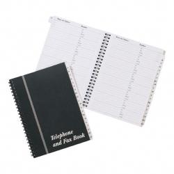 Cheap Stationery Supply of Telephone and Fax Book A-Z Index Wirebound Board Cover A5 Black 364217 Office Statationery