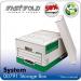 Bankers Box by Fellowes System Storage Box Foolscap White & Green FSC Ref 00791 [Pack 10]