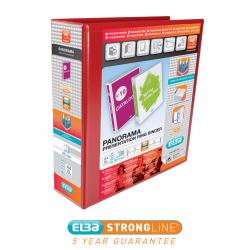 Cheap Stationery Supply of Elba Panorama Presentation Ring Binder PP 4 D-Ring 65mm Capacity A4 Red 400008674 Pack of 4 365611 Office Statationery
