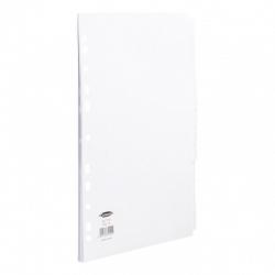 Cheap Stationery Supply of Concord Subject Dividers 12-Part Multipunched 150gsm A4 White A4 White 79501 378525 Office Statationery