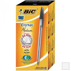 Cheap Stationery Supply of Bic Cristal Ball Pen Clear Barrel 1.0mm Tip 0.32mm Line Black 8373632 Pack of 50 383915 Office Statationery
