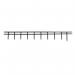 The image shows a pack of 100 black binding combs made by ACCO Brands. Each strip is GBC SureBind secure, with 10 prongs and a thickness of 25mm. They can bind up to 250 sheets of A4 paper, providing a professional and sturdy binding solution.