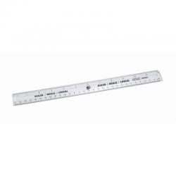 Cheap Stationery Supply of 5 Star Office Ruler Plastic Metric and Imperial Markings 300mm Clear Pack of 10 397867 Office Statationery