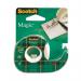 The image shows a pack of 3M Sticky Tapes, specifically the Scotch Magic Tape 810 model. The pack contains 12 individual tapes, each measuring 19mm in width and 25m in length. The tapes come with a dispenser for easy application. The design features the iconic 3M logo and a red and black color scheme.