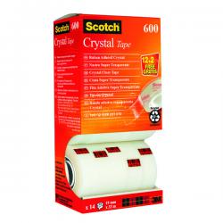 Cheap Stationery Supply of Scotch Crystal Tape 19mm x 33m (Pack of 14) CRYSTAL14VP 3M68748 Office Statationery