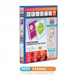 Cheap Stationery Supply of Elba Panorama Presentation Ring Binder PP 2 D-Ring 25mm Capacity A4 Blue 400008412 Pack of 6 400475 Office Statationery