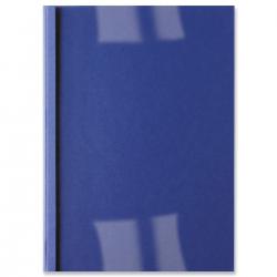 Cheap Stationery Supply of GBC Thermal Binding Covers 6mm Front PVC Clear Back Leathergrain A4 Royal Blue IB451034 Pack of 100 Office Statationery