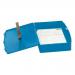 5 Star Office Box File Capacity 70mm Polypropylene Twin Clip Lock Foolscap Blue
