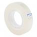 A photo of 5 Star Sticky Tapes features a pack of 12 clear tape rolls, each measuring 12mm x 33m, made of polypropylene material with a thickness of 40 microns. The easy-tear design makes it convenient to use, perfect for any office or home setting.