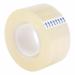 This image features a pack of six small clear tape rolls, each with a 40 micron thickness and dimensions of 24mm x 33m. The tapes are made of easy-tear polypropylene and are branded as 5 Star Sticky Tapes and 5 Star Office.