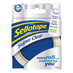 Cheap Stationery Supply of Sellotape Super Clear Premium Quality Easy Tear Tape 24mmx50m 1569087 Pack of 6 470431 Office Statationery