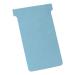 The Nobo T-cards are made with 160gsm paper and feature a 15mm tab on top with sizes W124x and W112x on the bottom. The full-size measures H180mm and comes in a pack of 100 in a light blue color.