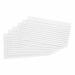 The picture shows a stack of 100 5x3 inch white index cards with a ruled design on both sides. The cards are neatly organized in a 5 Star card indexing system, with a 5 Star office label visible in the corner. The cards are stacked on top of each other, creating a clean and professional look. The bright white color of the cards makes them stand out against any background.